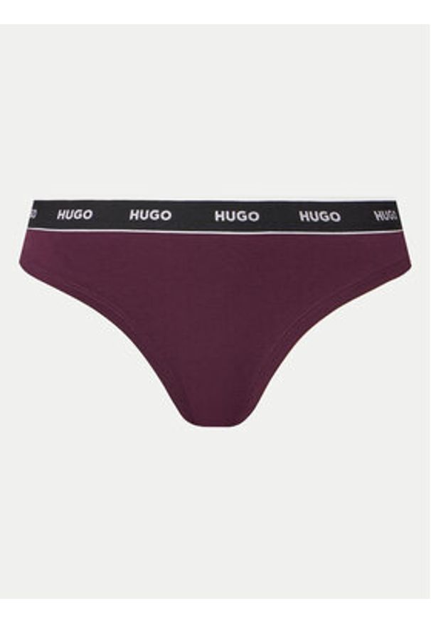 Hugo Komplet 3 par stringów 50480150 Kolorowy. Materiał: bawełna. Wzór: kolorowy