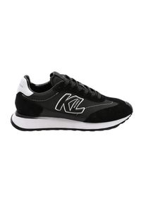 Karl Lagerfeld - KARL LAGERFELD Czarne sneakersy męskie KAIRO KL Sidetrim Lo Mix, Rozmiar 41. Kolor: czarny #4