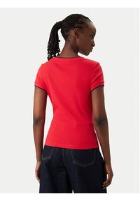 Tommy Jeans T-Shirt DW0DW22275 Czerwony Slim Fit. Kolor: czerwony. Materiał: bawełna #2