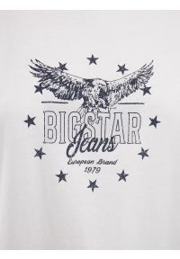 Big-Star - Koszulka damska oversize z nadrukiem biała Serta 100. Okazja: na co dzień. Kolor: biały. Materiał: dzianina, jeans. Wzór: nadruk. Styl: retro, casual #7