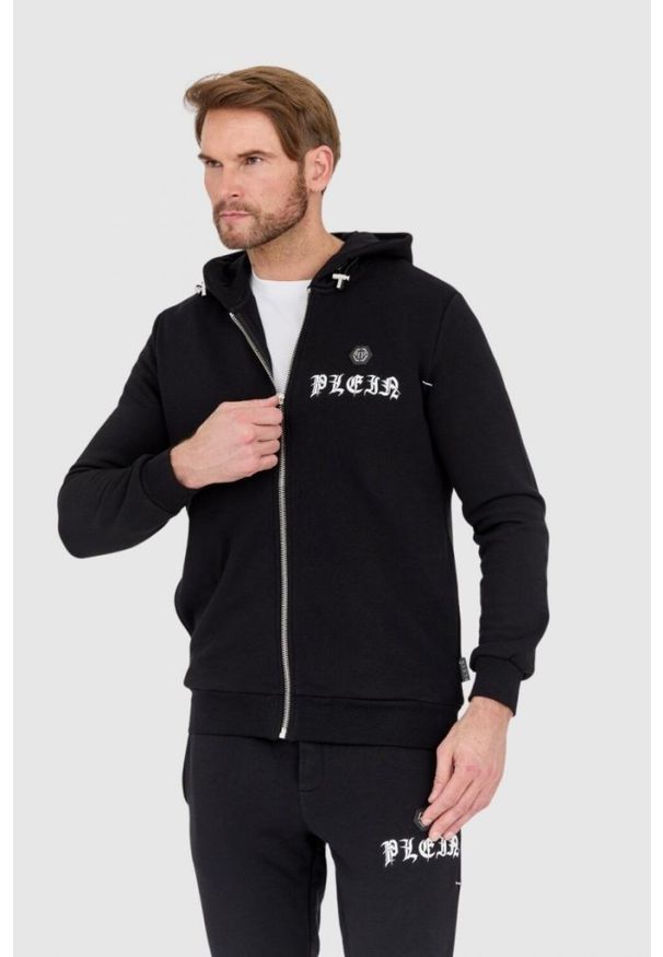 Philipp Plein - PHILIPP PLEIN Czarny dres męski z gotyckim logo, Rozmiar XXL. Kolor: czarny. Materiał: dresówka