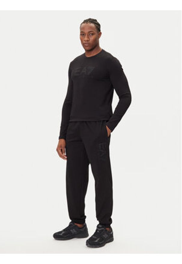 EA7 Emporio Armani Spodnie dresowe 7M000906 AF13512 UC001 Czarny Modern Fit. Kolor: czarny. Materiał: bawełna