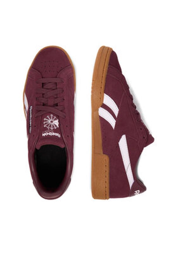 Reebok Sneakersy EO-CLUB C GROUNDS UK 100229523 Bordowy. Kolor: czerwony. Materiał: zamsz, skóra. Model: Reebok Club