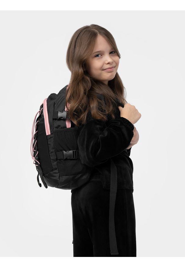 4f - Plecak szkolny (12 L) dziecięcy. Kolor: czarny