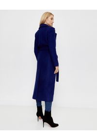 CHAOS BY MARTA BOLIGLOVA - Kobaltowy płaszcz z wiązaniem. Kolor: niebieski. Materiał: wełna #2