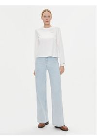 TOMMY HILFIGER - Tommy Hilfiger Bluzka Mini Corp Logo WW0WW39784 Écru Relaxed Fit. Materiał: bawełna #6