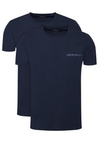 Emporio Armani Underwear Komplet 2 t-shirtów EM000391 AF10779 MB263 Granatowy Regular Fit. Kolor: niebieski. Materiał: bawełna