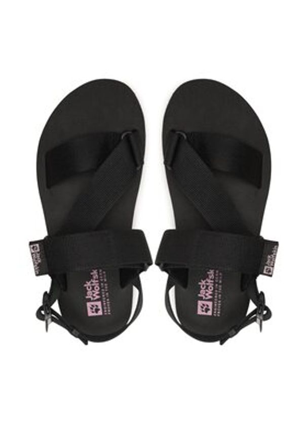 Jack Wolfskin Sandały Urban Entdeckung Belt Sandal W 4056801 Czarny. Kolor: czarny. Materiał: materiał