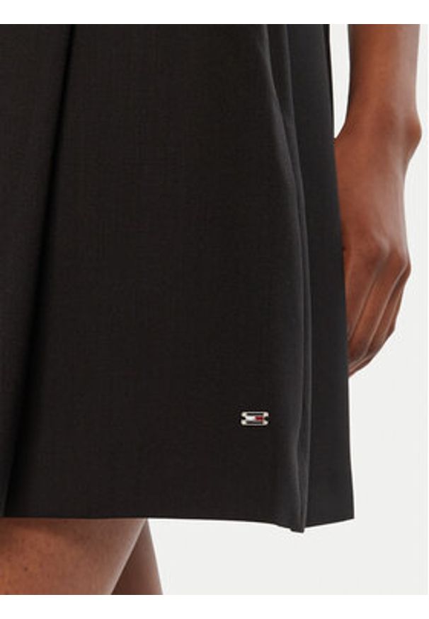 TOMMY HILFIGER - Tommy Hilfiger Spódnica plisowana Timeless WW0WW48354 Czarny Regular Fit. Kolor: czarny. Materiał: wełna, syntetyk