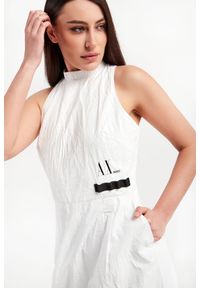 Armani Exchange - Sukienka ARMANI EXCHANGE. Długość rękawa: na ramiączkach. Wzór: nadruk. Długość: mini