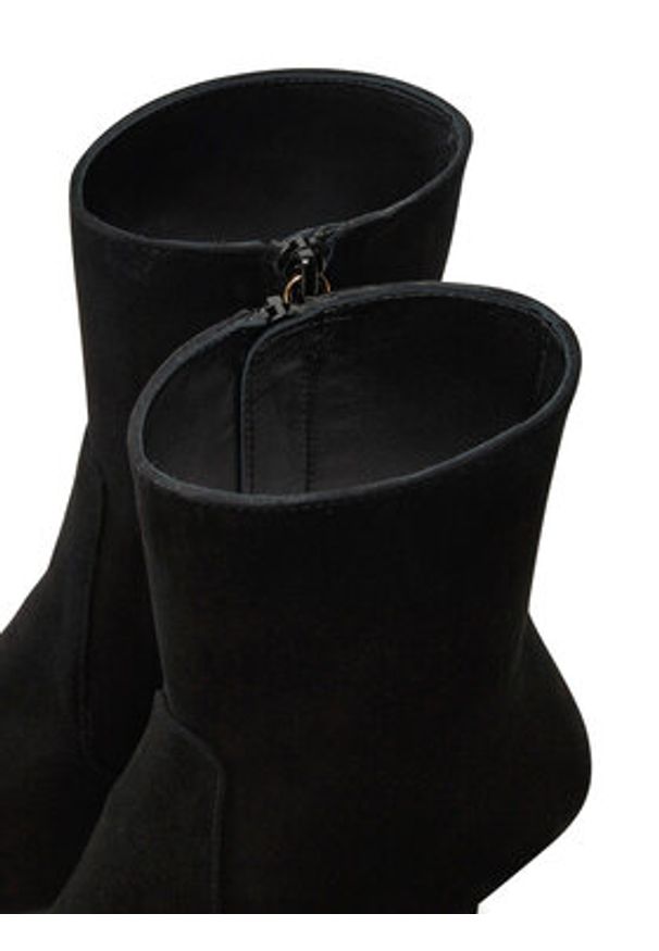 Stuart Weitzman Botki Vinnie Bootie SJ450 Czarny. Kolor: czarny. Materiał: zamsz, skóra