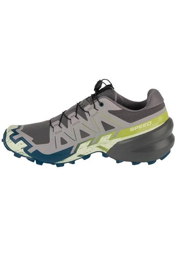 salomon - Buty do biegania męskie Salomon Speedcross 6. Kolor: szary. Materiał: syntetyk, materiał. Szerokość cholewki: normalna. Model: Salomon Speedcross. Sport: bieganie