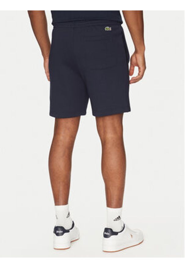 Lacoste Szorty sportowe GH9708 Granatowy Regular Fit. Kolor: niebieski. Materiał: bawełna. Styl: sportowy