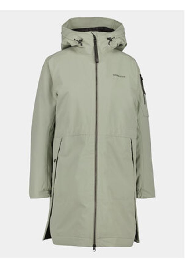 Didriksons Parka Ella Wns Parka 2 504835 Zielony Regular Fit. Kolor: zielony. Materiał: syntetyk