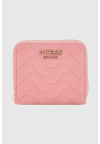 Guess - GUESS Różowy portfel damski Melisandra. Kolor: różowy. Materiał: skóra ekologiczna