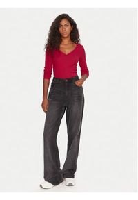Tommy Jeans Bluzka Essential DW0DW17990 Różowy Slim Fit. Kolor: różowy. Materiał: bawełna #4
