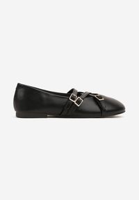 Renee - Czarne Balerinki Vices Mary Jane z Wkładką ze Skóry Naturalnej Rilomia. Okazja: na co dzień. Zapięcie: pasek. Kolor: czarny. Materiał: skóra. Styl: casual, elegancki #3