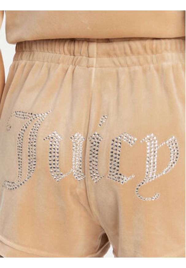 Juicy Couture Szorty sportowe Tamia JCWH121001 Beżowy Regular Fit. Kolor: beżowy. Materiał: syntetyk