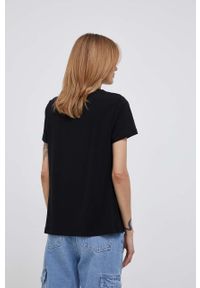 DKNY - Dkny t-shirt damski kolor czarny. Kolor: czarny. Materiał: dzianina. Styl: klasyczny #2
