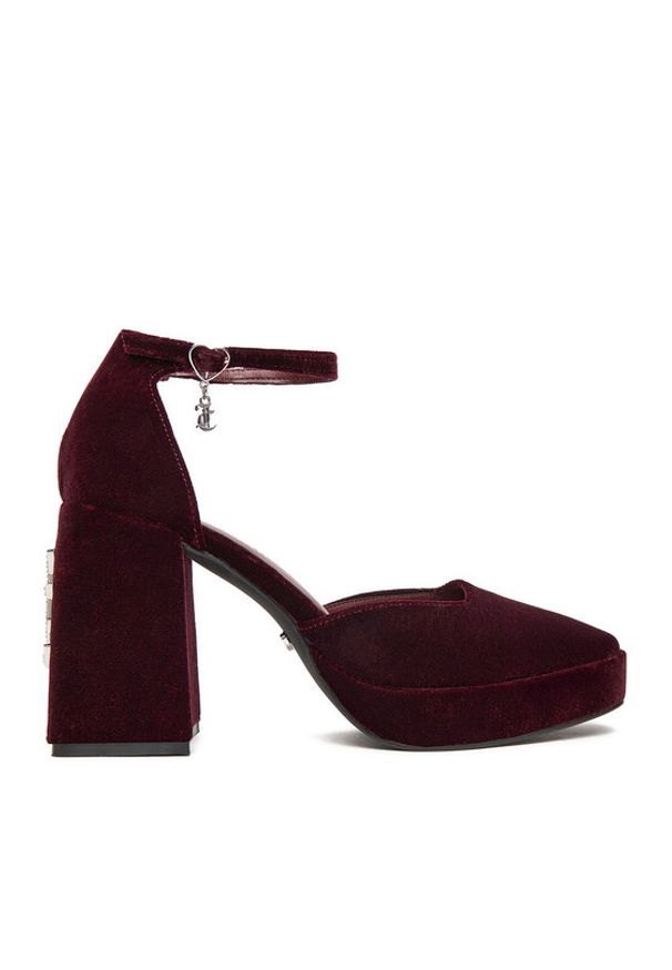 Juicy Couture Czółenka EO-W2SH59501A Bordowy. Kolor: czerwony. Materiał: materiał