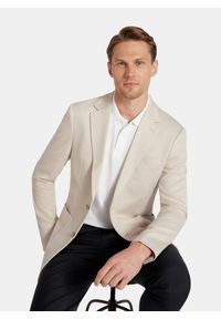 Pako Lorente - PAKO LORENTE - Beżowa marynarka z dzianiny. Kolor: beżowy. Materiał: dzianina. Sezon: jesień