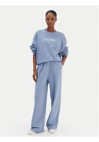 TOMMY HILFIGER - Tommy Hilfiger Spodnie dresowe Script WW0WW48784 Niebieski Relaxed Fit. Kolor: niebieski. Materiał: bawełna #4