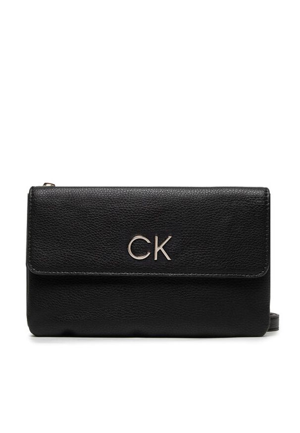 Calvin Klein Torebka K60K609140 Czarny. Kolor: czarny. Materiał: skórzane