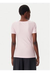 TOMMY HILFIGER - Tommy Hilfiger T-Shirt WW0WW37866 Różowy Slim Fit. Kolor: różowy. Materiał: wiskoza #3