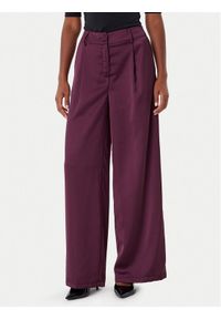 Rinascimento Spodnie palazzo CFC0124993003 Bordowy Wide Leg. Kolor: czerwony. Materiał: syntetyk