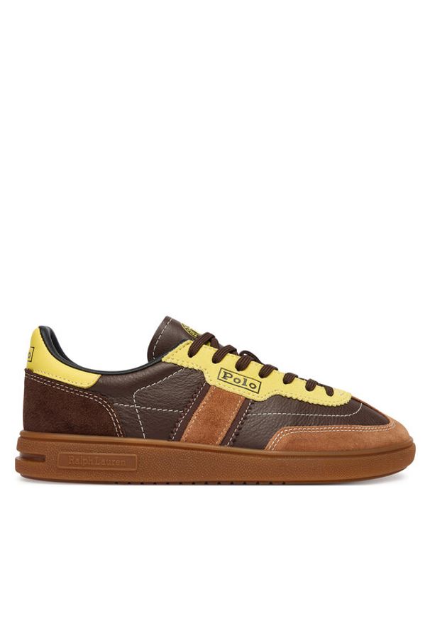 Polo Ralph Lauren Sneakersy 804P04920001 Brązowy. Kolor: brązowy. Materiał: skóra, zamsz