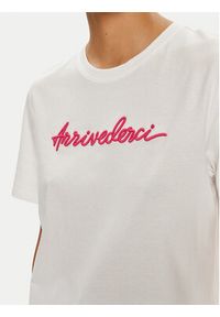 Vila T-Shirt Sybil 14097444 Biały Regular Fit. Kolor: biały. Materiał: bawełna