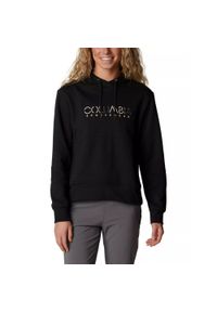 columbia - Bluza turystyczna damska Columbia Lodge Hoodie z kapturem. Typ kołnierza: kaptur. Kolor: czarny, szary, wielokolorowy. Materiał: materiał. Styl: sportowy. Sport: turystyka piesza