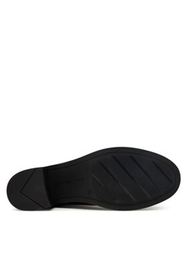 TOMMY HILFIGER - Tommy Hilfiger Botki Riding Lthr Mid Boot Block Heel FW0FW08776 Czarny. Kolor: czarny. Materiał: skóra