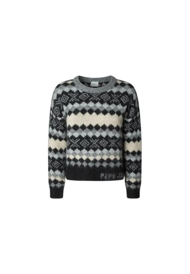 Sweter damski Pepe Jeans Celestine. Kolor: szary. Materiał: polar. Sezon: zima