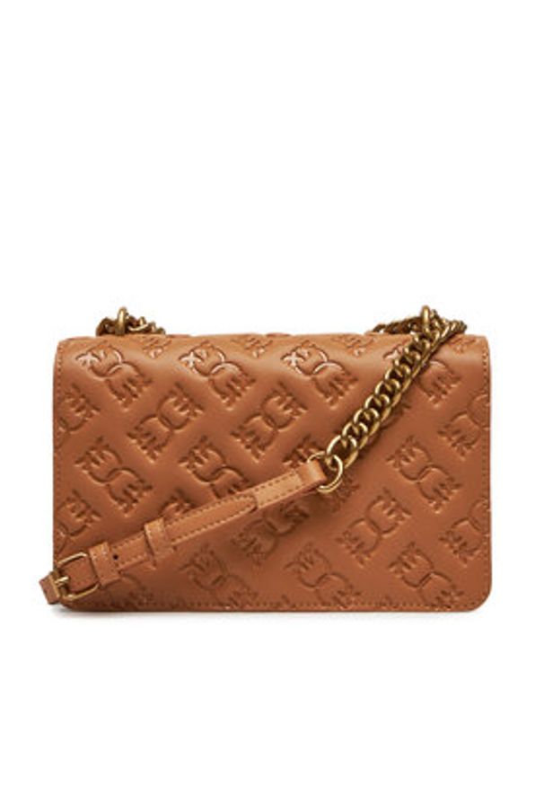 Pinko - PINKO Torebka Love One Mini Dc PE 25 PLTT 100074 A1YB Brązowy. Kolor: brązowy. Materiał: skórzane