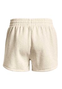 Under Armour - Shorty Damskie Polar Rival. Kolor: beżowy. Materiał: polar. Sport: turystyka piesza