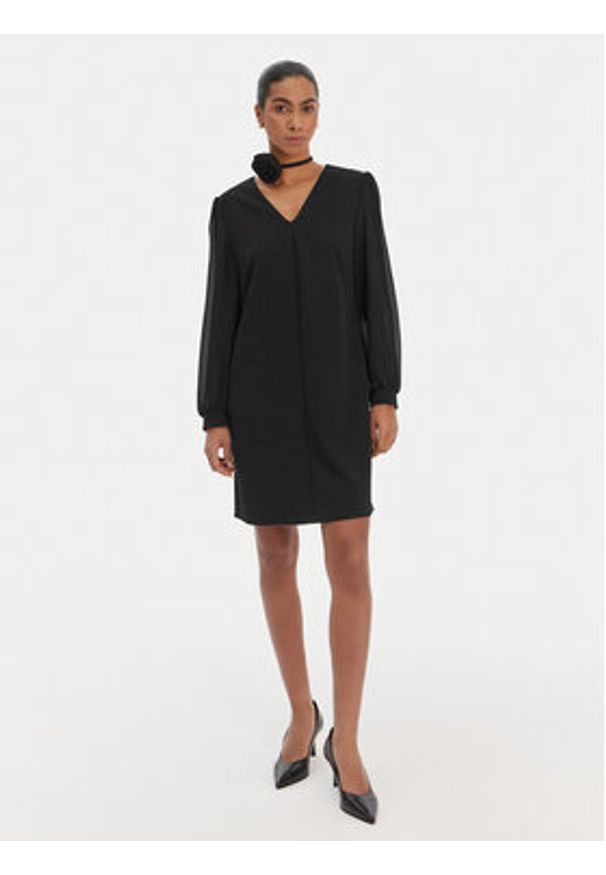 Rinascimento Sukienka koktajlowa CFC0126757003 Czarny Regular Fit. Kolor: czarny. Materiał: syntetyk. Styl: wizytowy