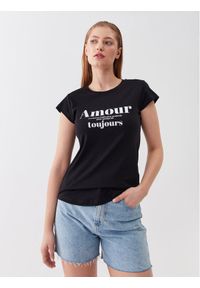 Zadig&Voltaire T-Shirt Skinny Amour Toujours JWTS01510 Czarny Regular Fit. Kolor: czarny. Materiał: bawełna #1