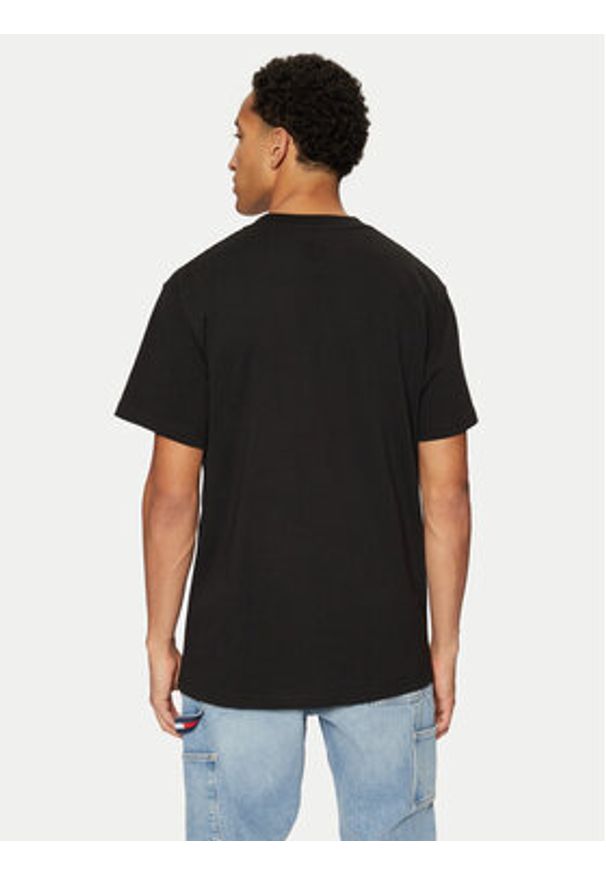 DC T-Shirt Champion Ring ADYZT05430 Czarny Standard Fit. Kolor: czarny. Materiał: bawełna