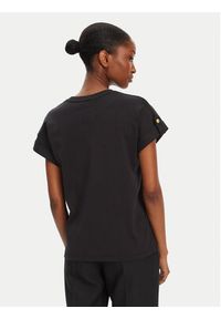 TOMMY HILFIGER - Tommy Hilfiger T-Shirt Gold Button WW0WW45628 Czarny Regular Fit. Kolor: czarny. Materiał: bawełna #3