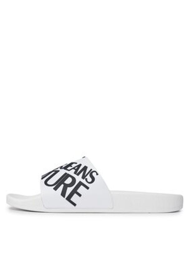 Versace Jeans Couture Klapki 75YA3SQ1 Biały. Kolor: biały. Materiał: guma