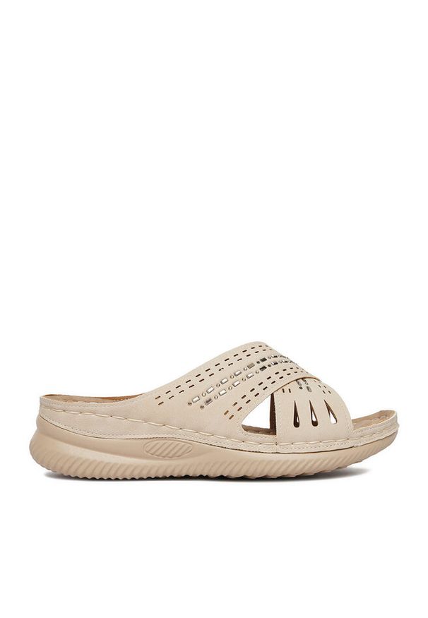 Klapki Go Soft. Kolor: beżowy