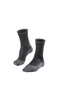 Skarpetki damskie Falke TK2 Wool Silk. Kolor: brązowy, wielokolorowy, szary. Sport: turystyka piesza