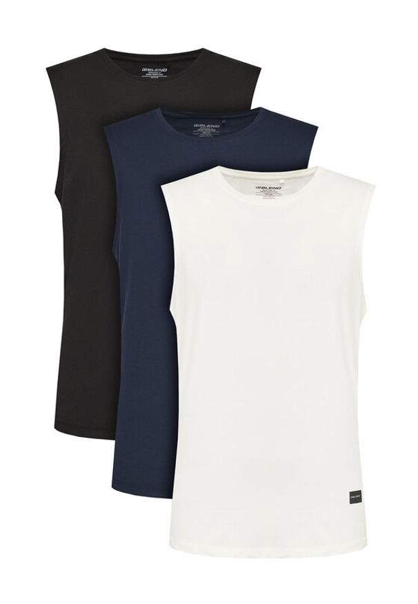 Blend Komplet 3 tank topów 20718768 Kolorowy Regular Fit. Materiał: syntetyk. Wzór: kolorowy
