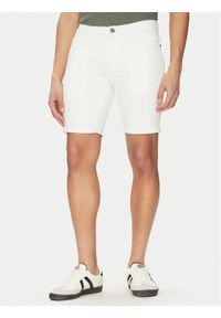 Blend Szorty jeansowe 20718125 Biały Regular Fit. Kolor: biały. Materiał: bawełna