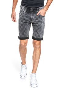 Mustang - SPODENKI MUSTANG 5-Pocket-Shorts 1009594 4000 45. Materiał: jeans. Wzór: kratka #6