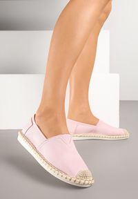 Born2be - Różowe Espadryle Ozdobione Plecionką Natimeire. Okazja: na spacer. Kolor: różowy. Wzór: aplikacja. Sezon: lato. Styl: klasyczny #6