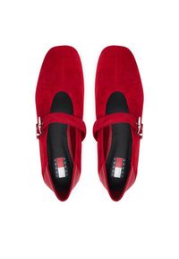 Tommy Jeans Baleriny Tjw Ballerina Suede EN0EN03067 Czerwony. Kolor: czerwony. Materiał: zamsz, skóra #4