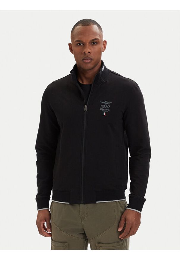 Aeronautica Militare Bluza 261FE1956UF00459 Czarny Regular Fit. Kolor: czarny. Materiał: bawełna