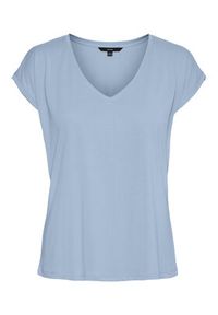 Vero Moda T-Shirt Filli 10247666 Błękitny Regular Fit. Kolor: niebieski. Materiał: syntetyk #4